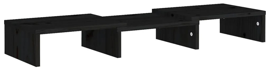 Suporte para Monitor em Madeira de Pinho de 60 cm - Preto