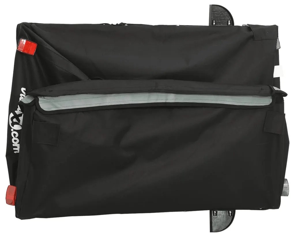Reboque para bicicleta 45 kg ferro preto e cinza