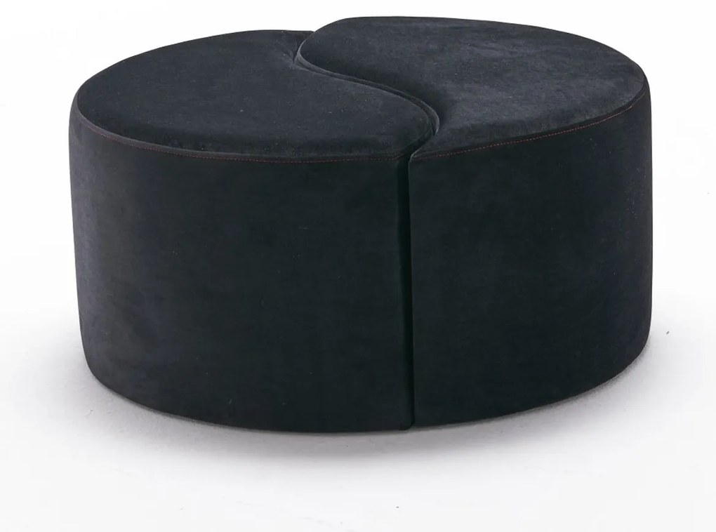 Pouffe Alis Puf – Anthracite/Pink – 80x40x80 cm