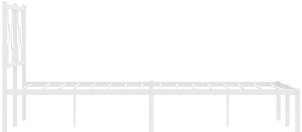 Estrutura de cama com cabeceira 140x200 cm metal branco