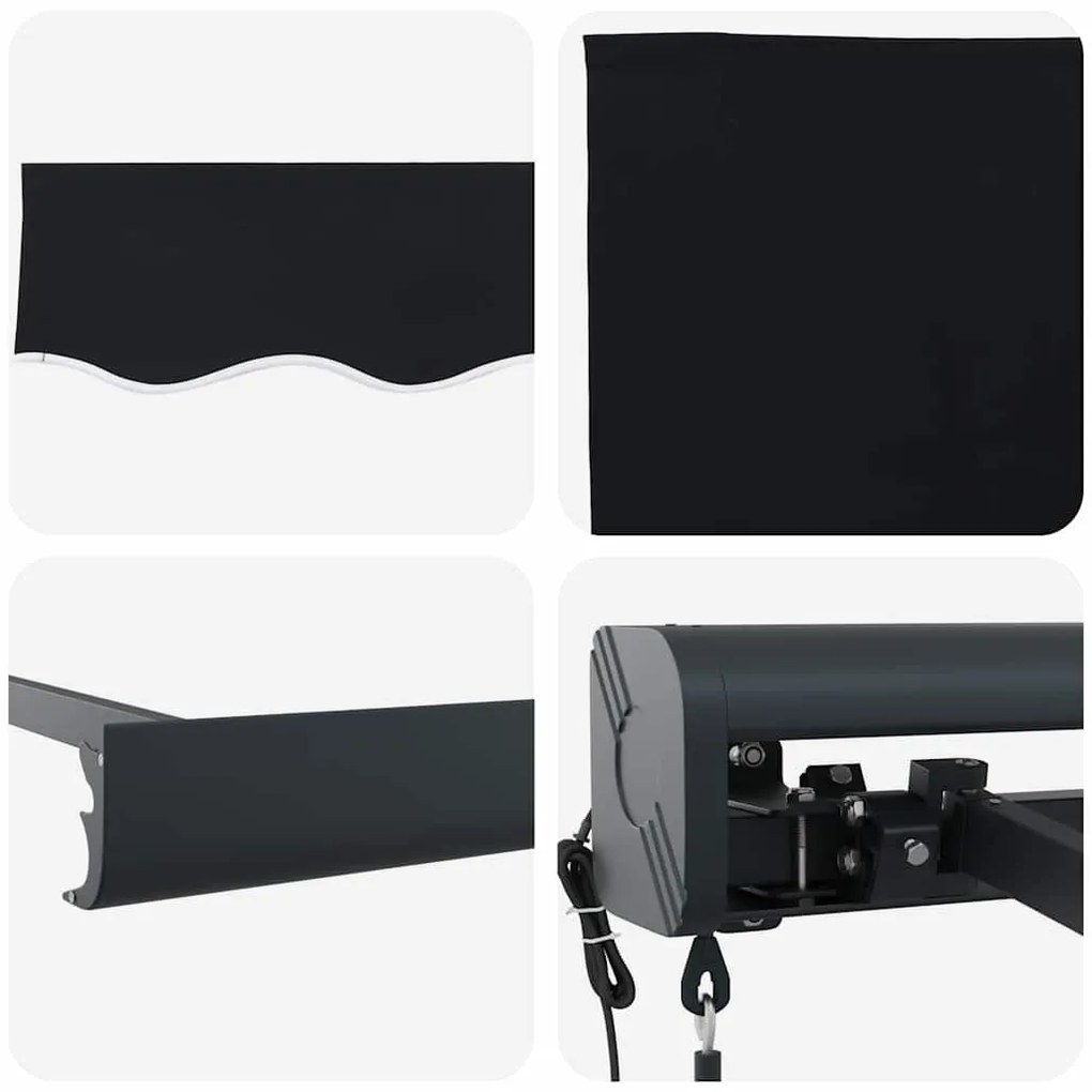 Toldo Retrátil Automático Preto 400x300 cm