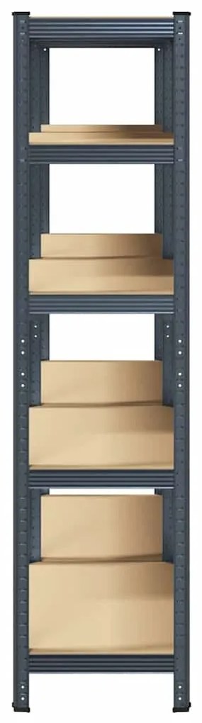 Estantes 5 prateleiras 2 pcs derivados de madeira/aço antracite