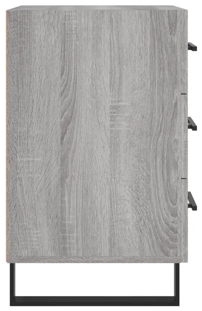 Mesa de cabeceira 40x40x66 cm derivados madeira cinzento sonoma