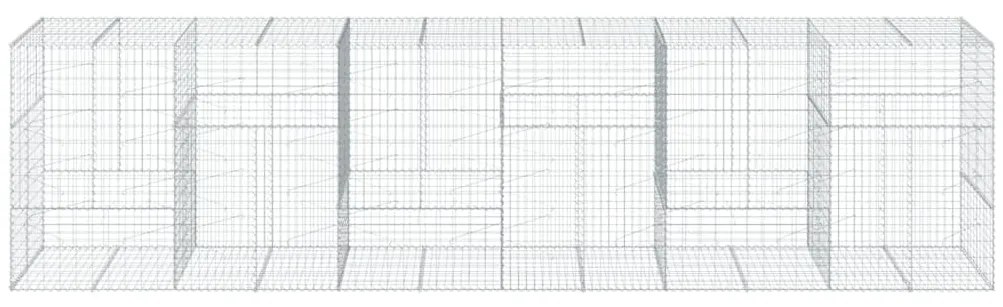 Cesto gabião com cobertura 600x100x150 cm ferro galvanizado