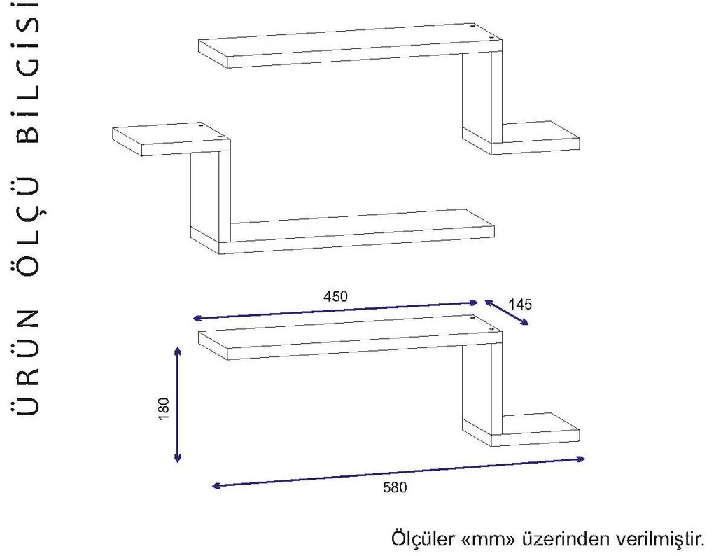 Prateleira Lowa – Branco – 58x18x14,5 cm | Tribo Home