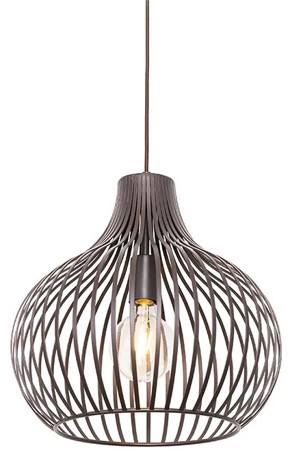 Candeeiro de suspensão moderno castanho 38 cm - Saffira Moderno