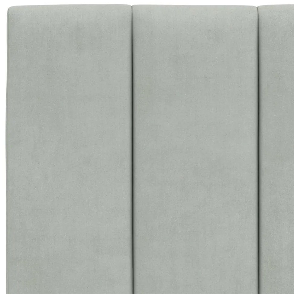 Estrutura de cama sem colchão 120x200 cm veludo cinzento-claro