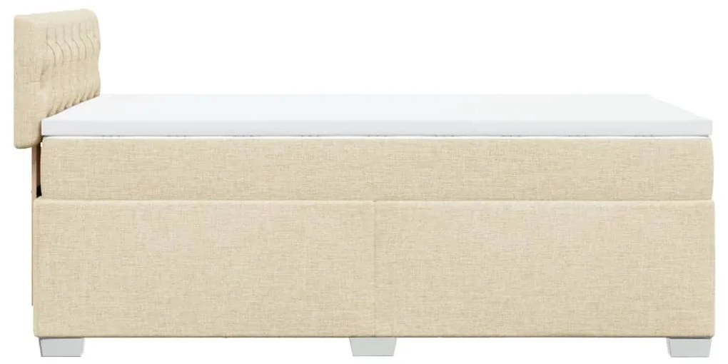 Cama com molas/colchão 90x200 cm tecido cor crème