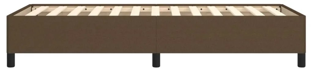 Estrutura de cama sem colchão 90x200 cm tecido castanho-escuro