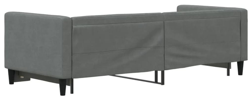 Sofá-cama com gavetão 80x200 cm tecido cinzento-escuro