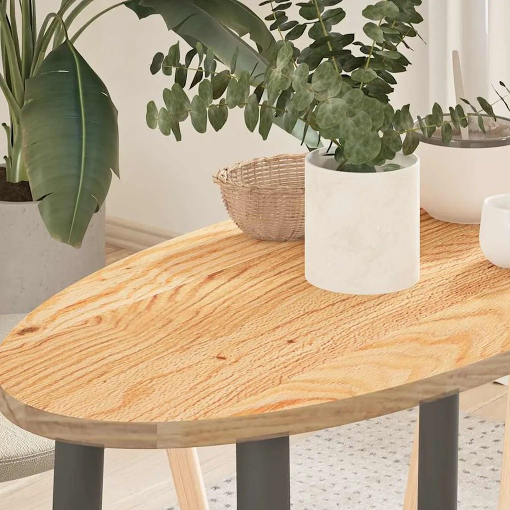 vidaXL Tampo de mesa 80x40x2 cm madeira de carvalho maciça oval