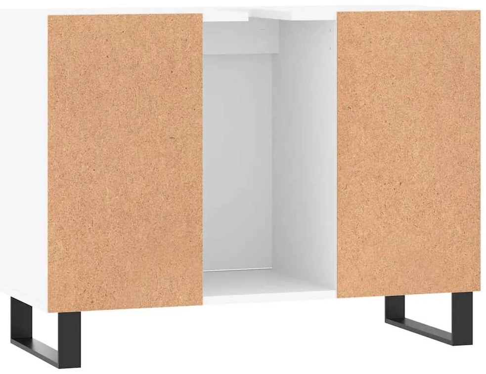 Armário de casa de banho 80x33x60 cm derivados madeira branco