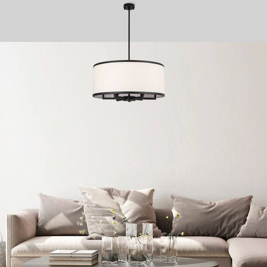 Candeeiro de Teto Way – Preto e Branco – 60 x 60 x 83 cm
