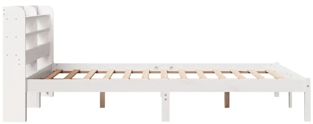 Cama sem colchão 120x200 cm madeira de pinho maciça branco