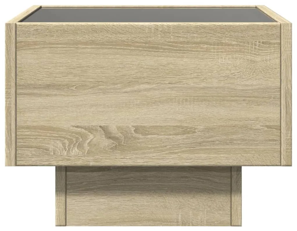 Mesa de cabeceira c/ LED Infinity 40x40x30 cm carvalho sonoma