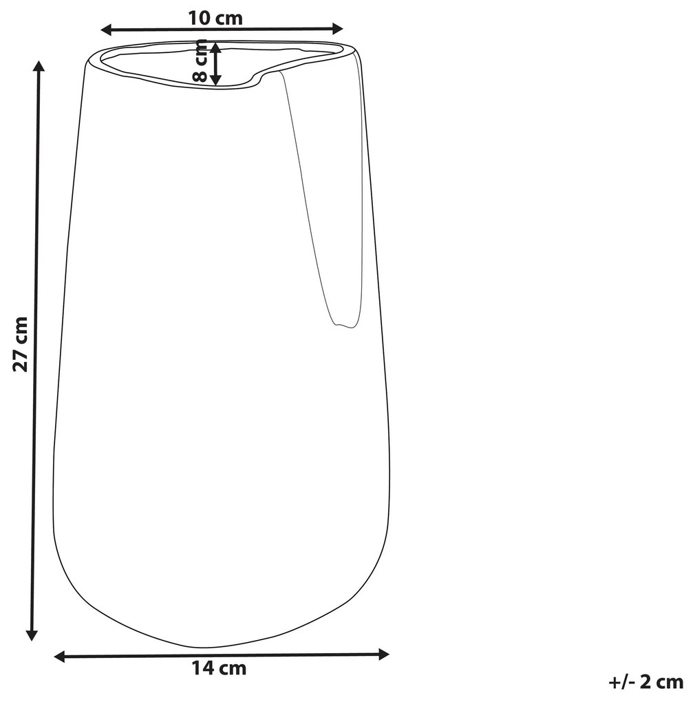 Vaso de cerâmica grés prateada 27 cm CIRTA Beliani