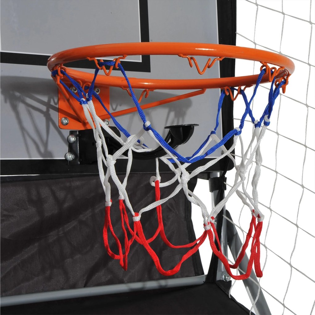 Conjunto de Cestos de Basquetebol Dobráveis e Portáteis - Cor: Preto e