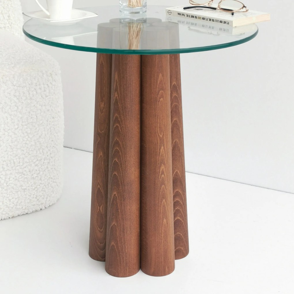 Mesa de Centro Pianeta – Nogueira – 45 cm x 50 cm x 50 cm