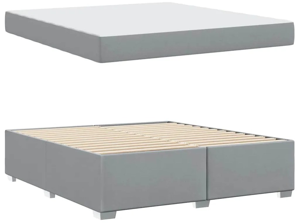 Estrutura da Cama Outros Cinzento-claro 180 x 200 cm tecido