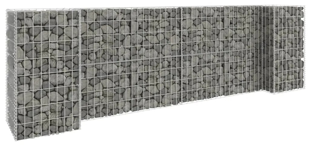 vidaXL Gabião em forma de H fio de aço 260x40x80 cm