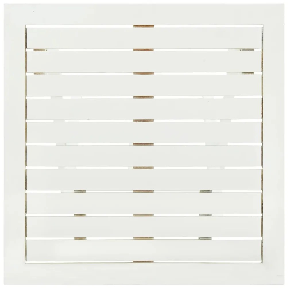 Mesa de bistrô 46x46x47 cm madeira de acácia sólida branco
