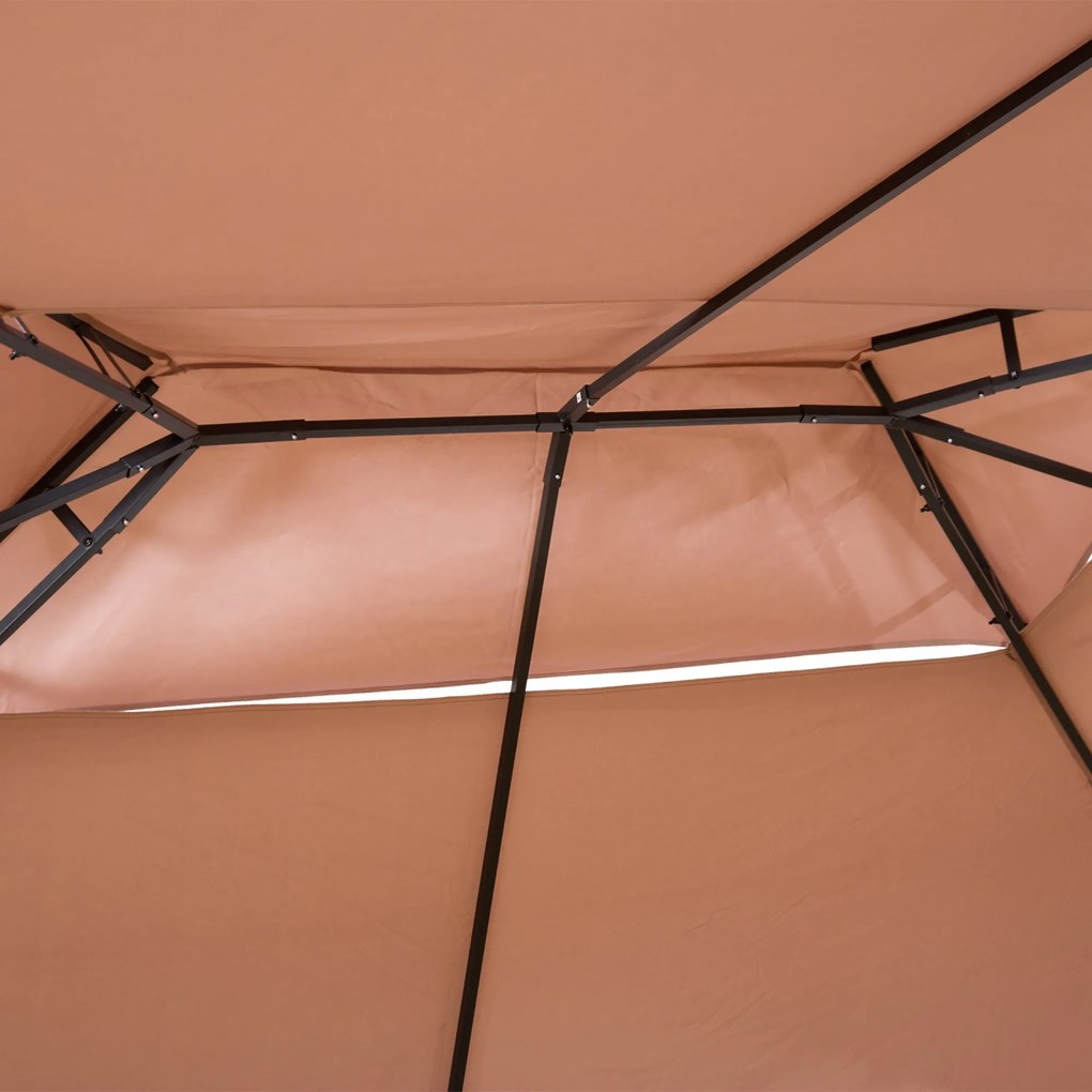 Pérgola de Jardim 3x4 m Pérgola de Exterior com Paredes Laterais Teto