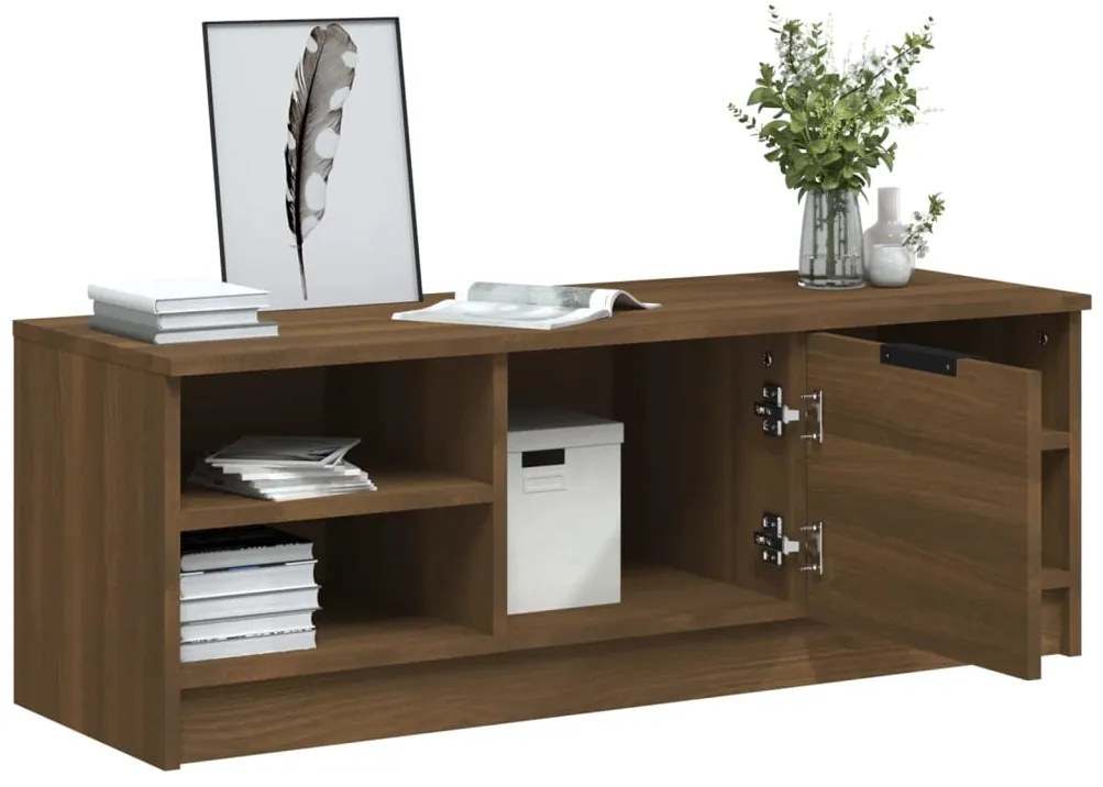 Móvel TV 102x35,5x36,5 cm madeira processada carvalho castanho