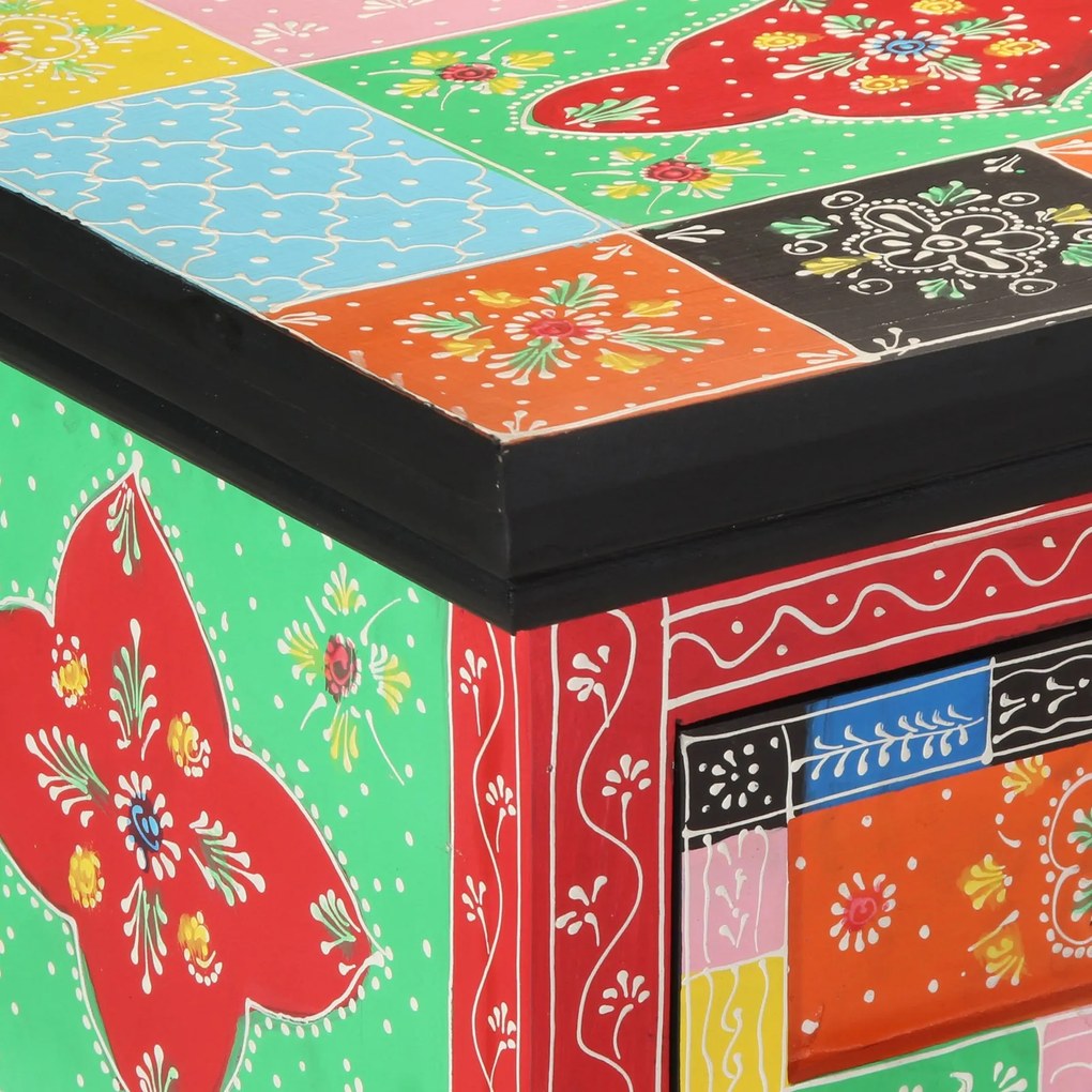 Mesa Console vidaXL Multicolorida 100x30x75 cm Madeira Sólida de Manga