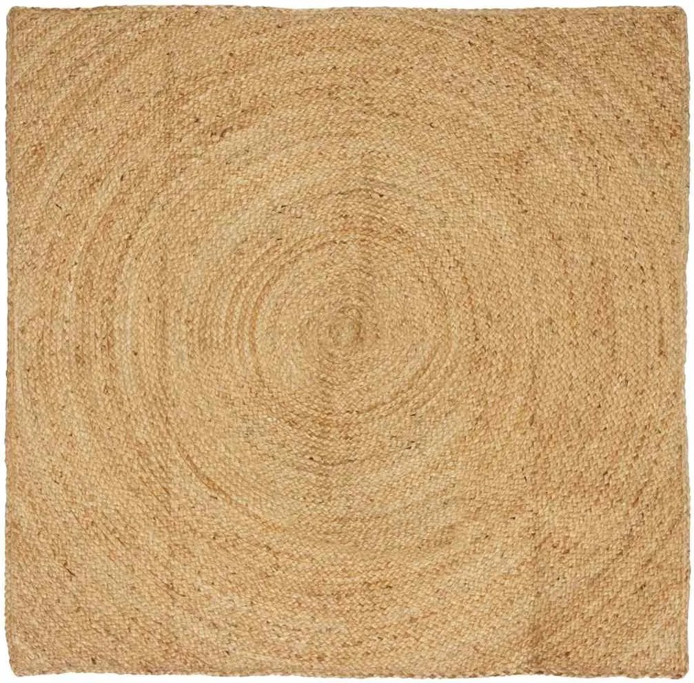 vidaXL Tapetes de área Quadrado Castanho 160 x 160 cm Juta