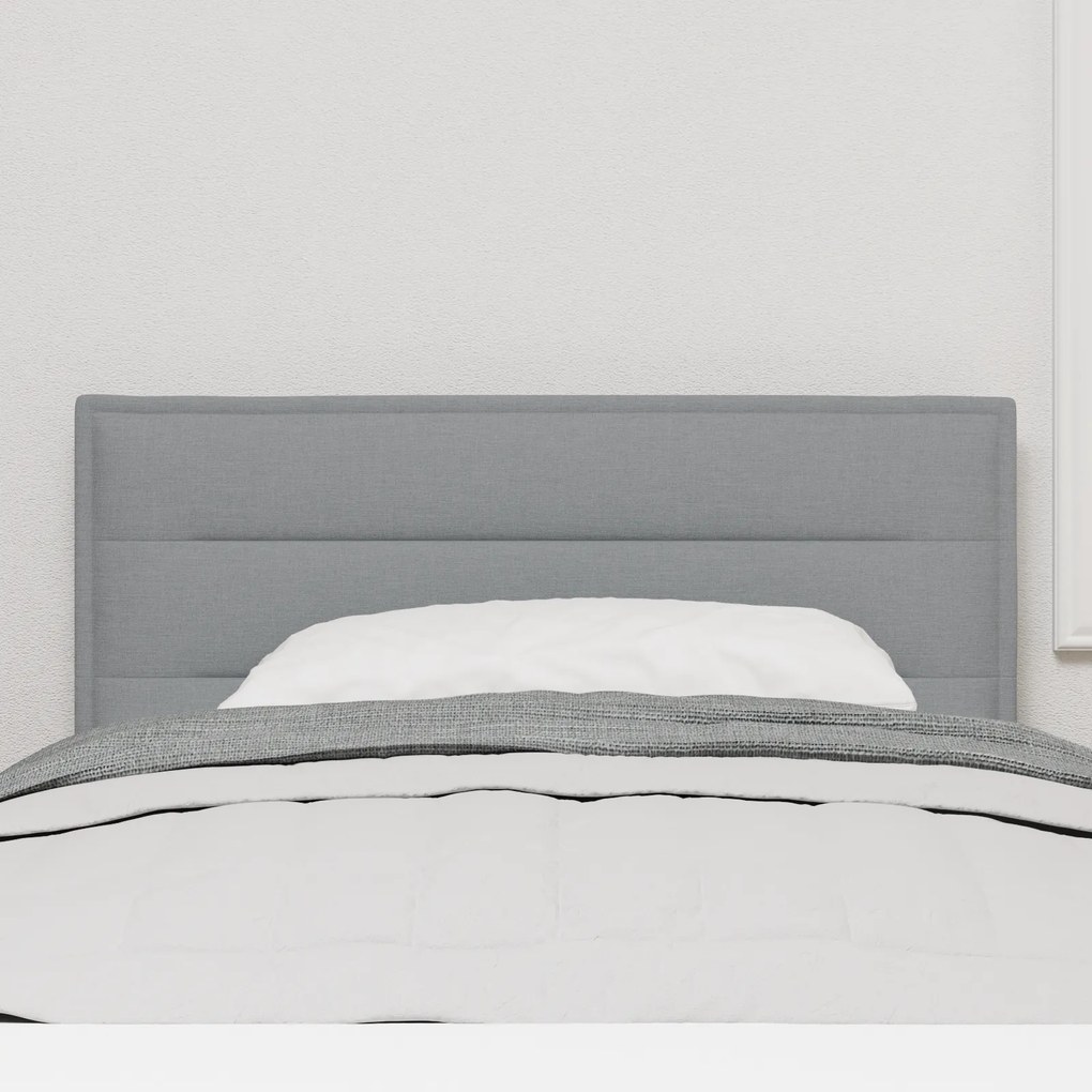 Cabeceira vidaXL Design Linhas Cinza Claro 80 cm em Tecido