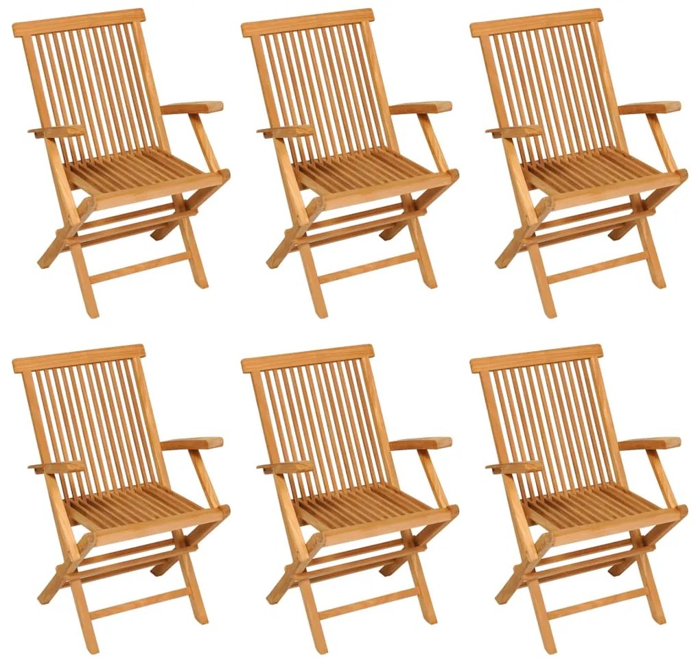 7 pcs conjunto de jantar para jardim madeira de teca maciça