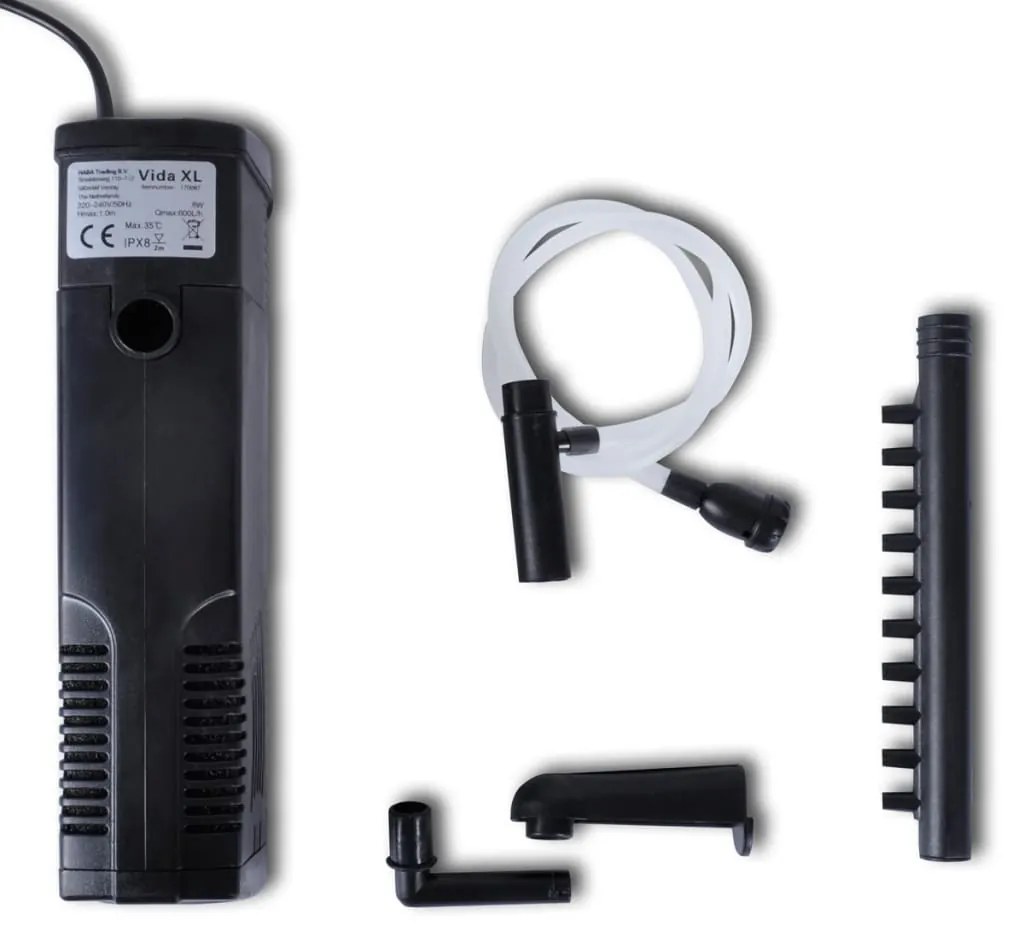 Bomba de Aquario com Filtro Carbono Ativo 600 L/H