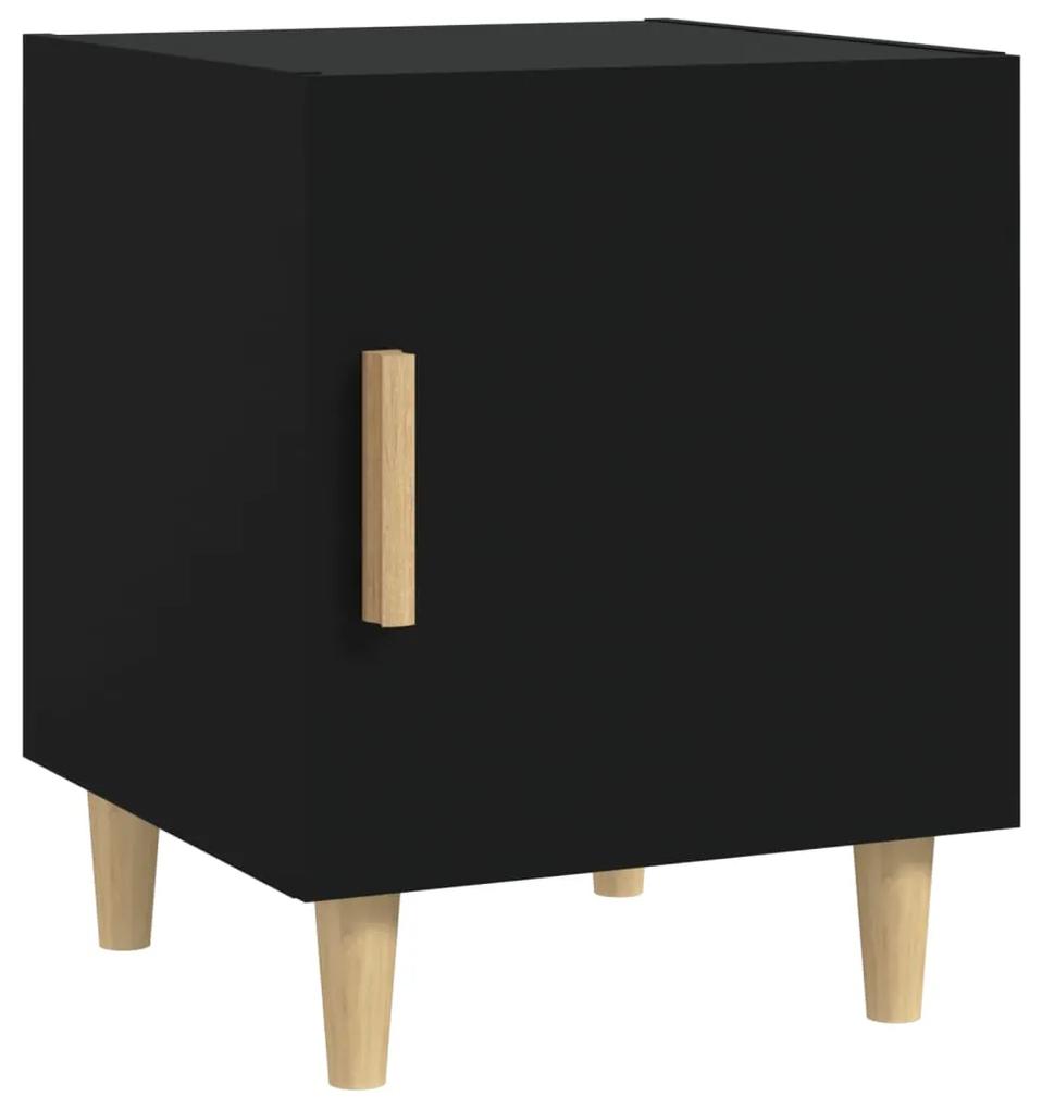 Mesa de cabeceira madeira processada preto