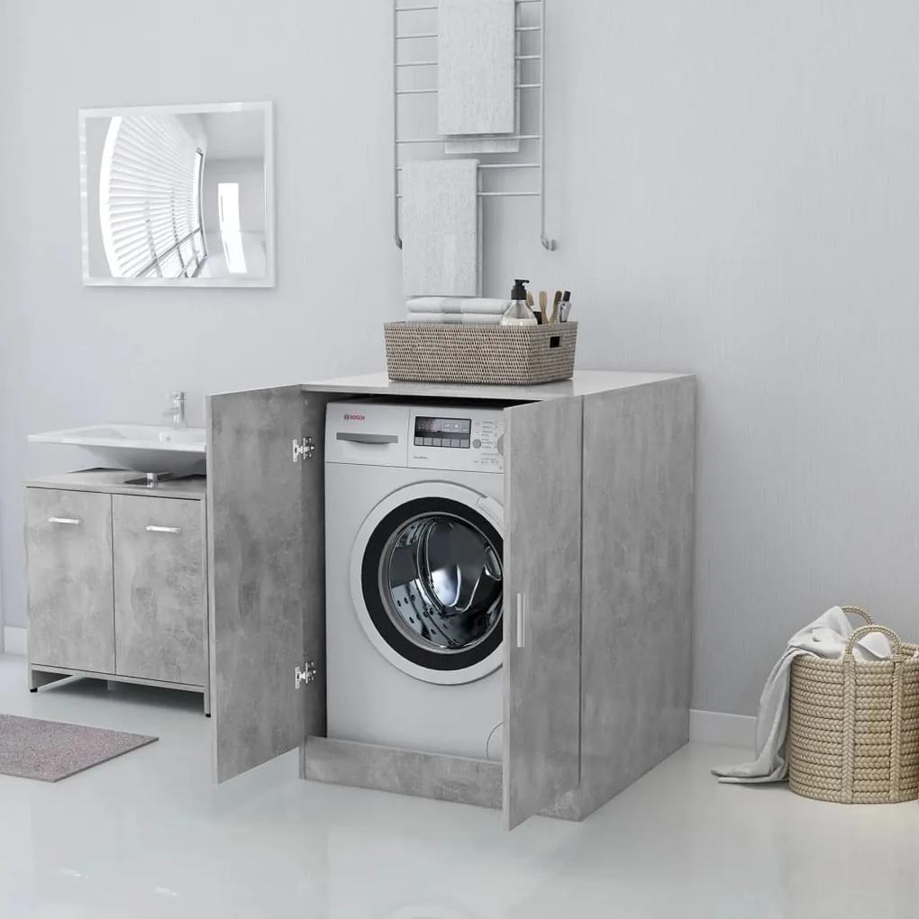Armário para máquina de lavar roupa cinzento cimento