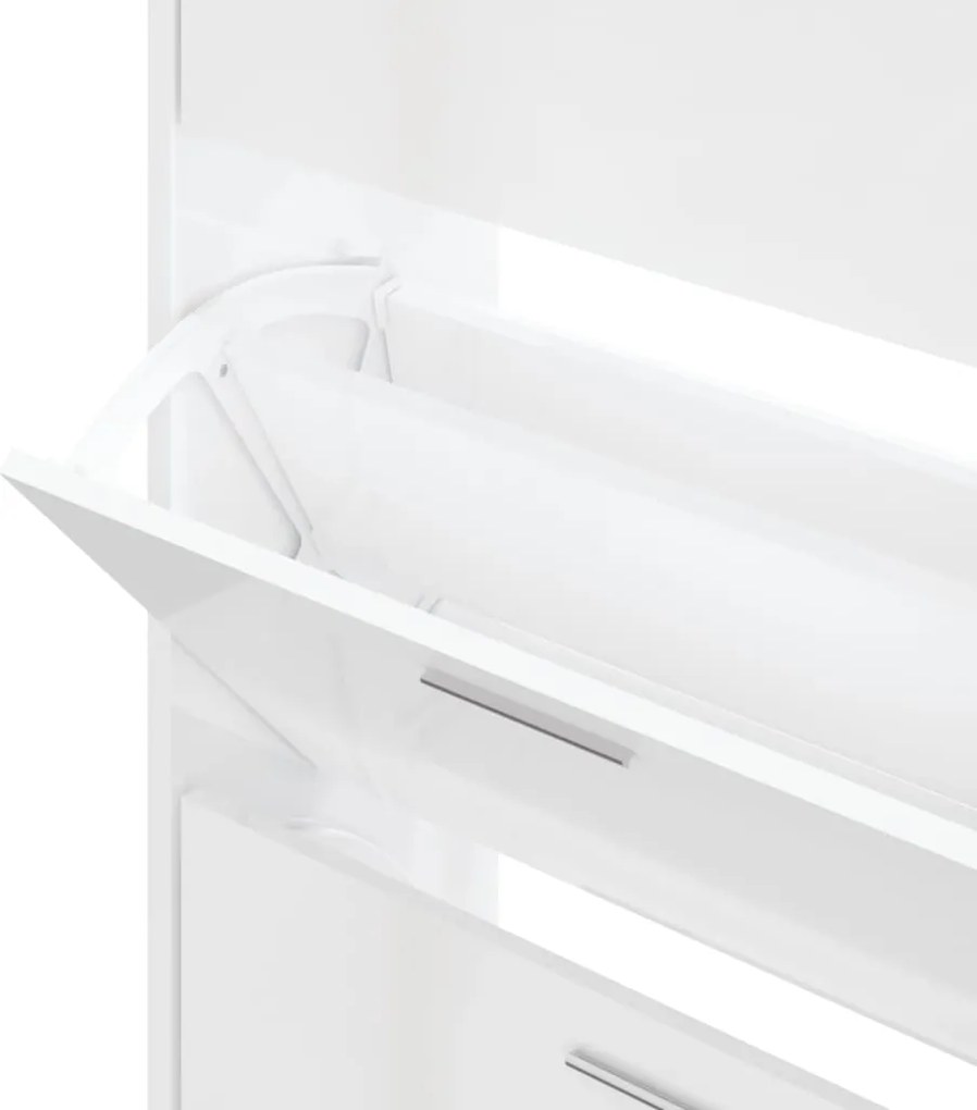 Sapateira 63x24x103 cm derivados de madeira branco brilhante