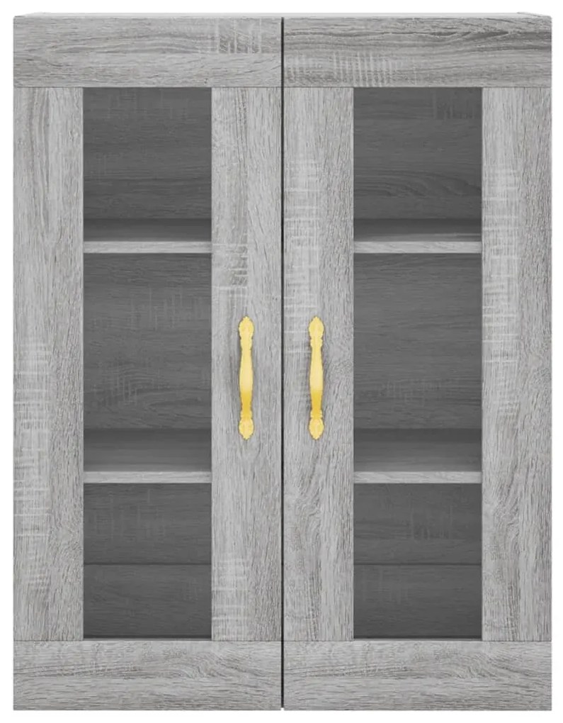 Armário alto 69,5x34x180 cm derivados de madeira sonoma cinza