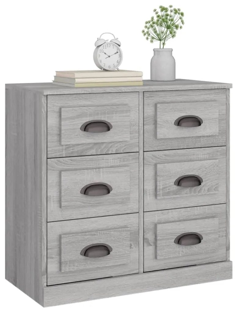 Aparador 70x35,5x67,5 cm derivados de madeira cinzento sonoma