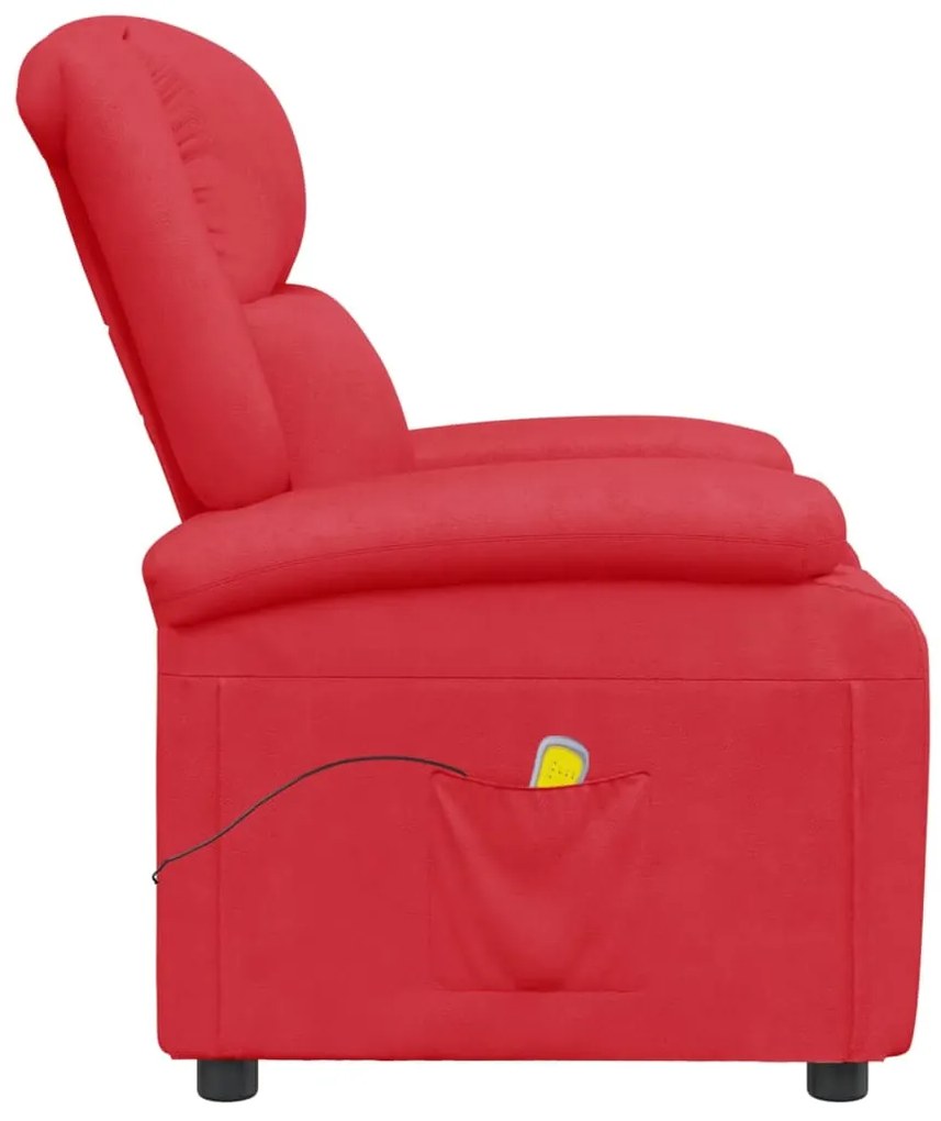 Cadeira de massagens couro artificial vermelho