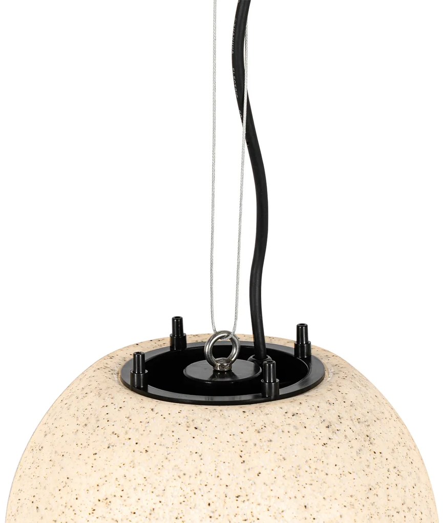 Candeeiro de suspensão exterior moderno cinzento 25 cm IP65 - Nura Moderno