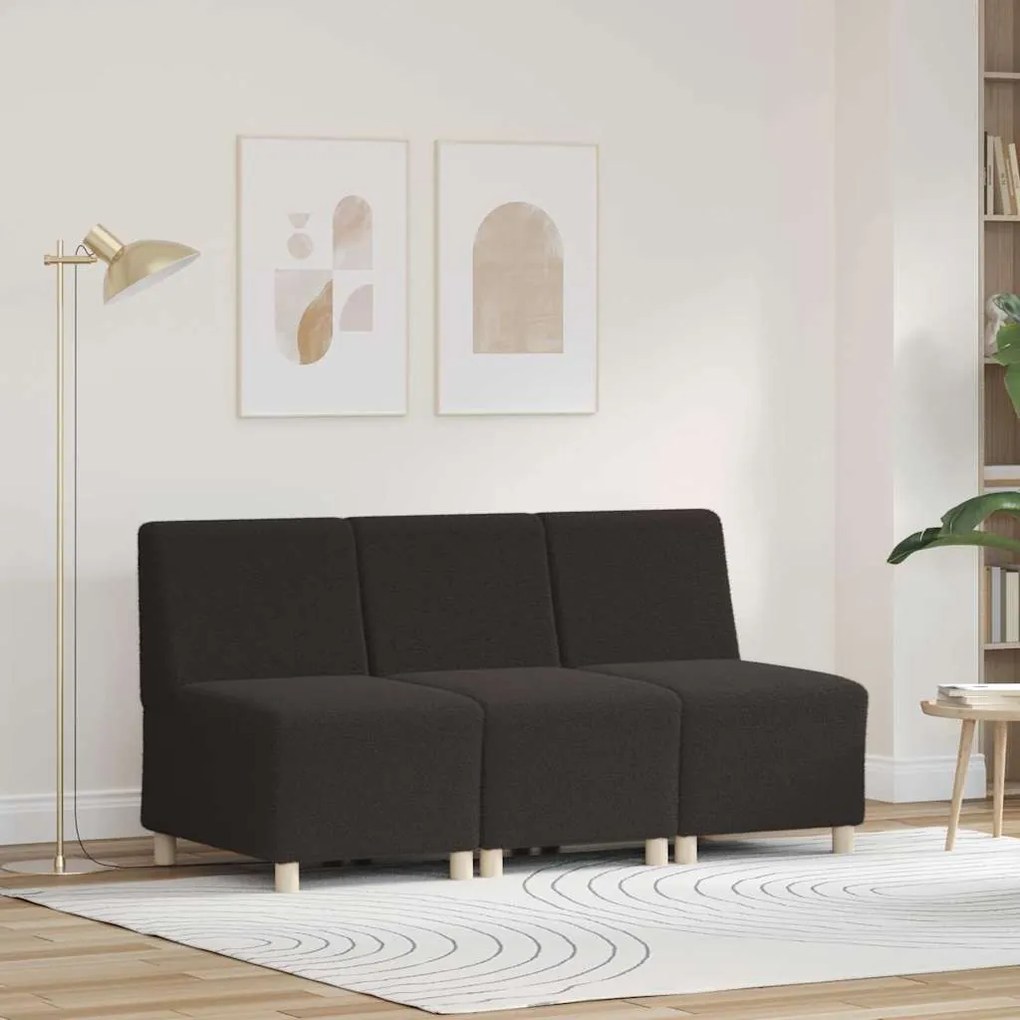 vidaXL Sofá Chiar 3 pcs Cinzento escuro 55 x 74 x 82 cm