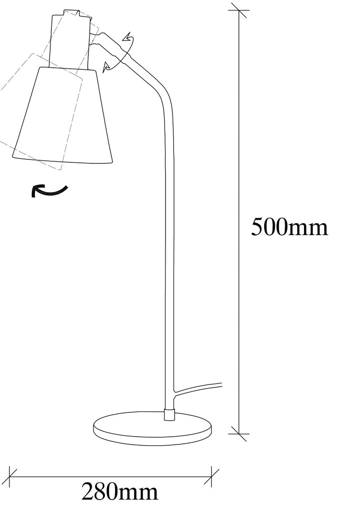 Candeeiro de Mesa Sivani – Branco – 14 x 28 cm