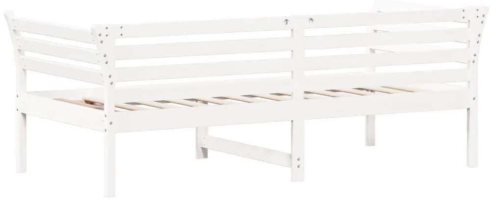 Sofá-cama 75x190 cm madeira de pinho maciça branco