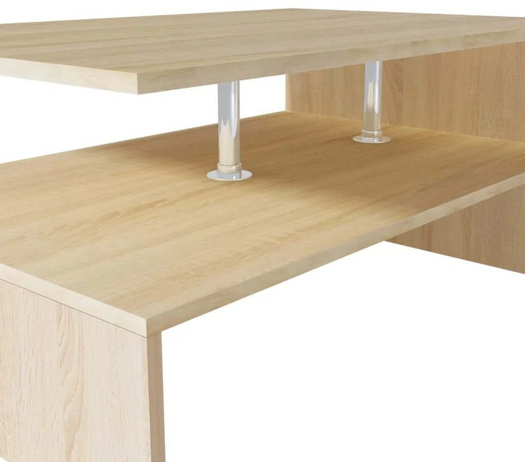 Mesa de centro derivados de madeira 90x59x42 cm cor carvalho