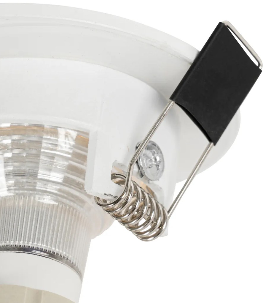 LED Foco embutido inteligente branco redondo IP44 incl. Wifi GU10 50mm - Xena Moderno
