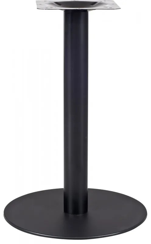 Pernas de Mesa Bar, Restaurante, Café, Esplanada Conjunto de 2 Bases de mesa BOMBAY, tubo redondo, preto, base de aço de 8mm. 45 cms de diâmetro, altu
