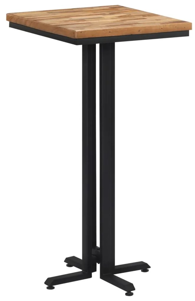 vidaXL Mesa de bar 55x55x110 cm teca recuperada maciça
