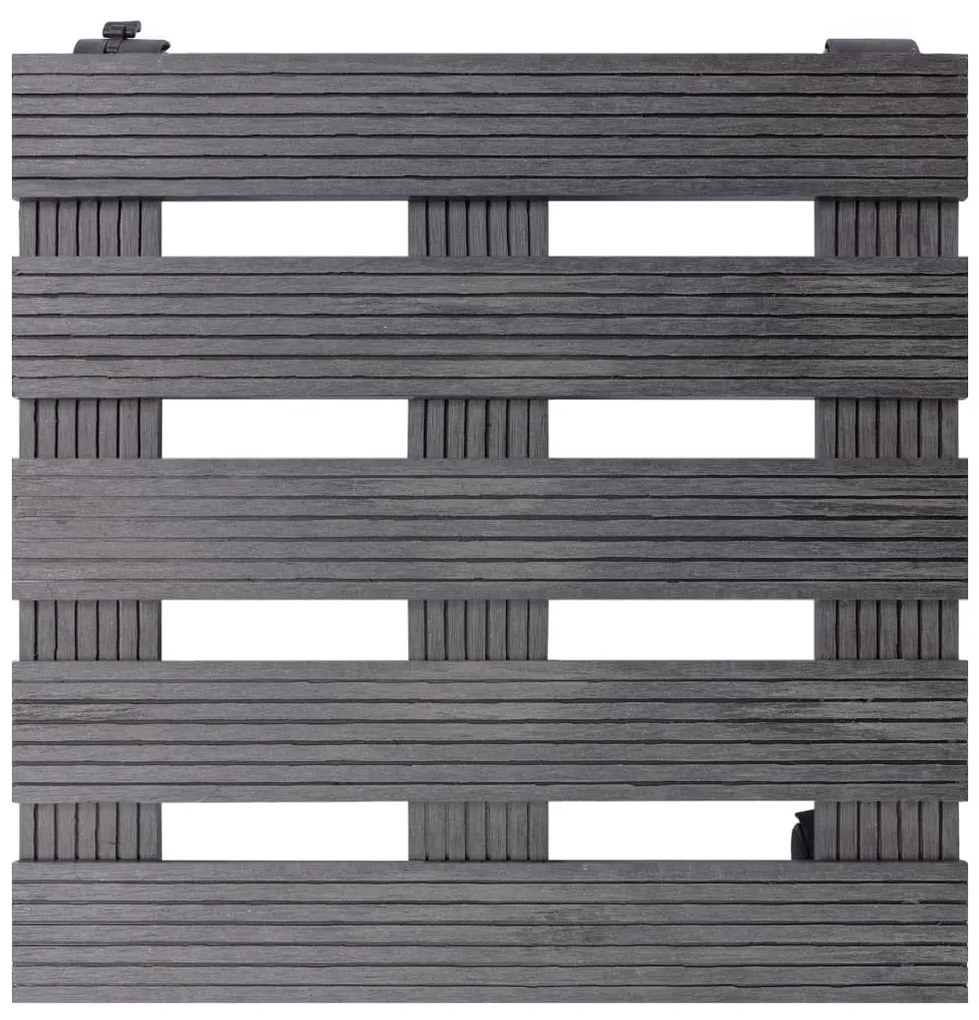 Suportes com rodas para vasos 2 pcs 30x30x7,5 cm WPC cinzento