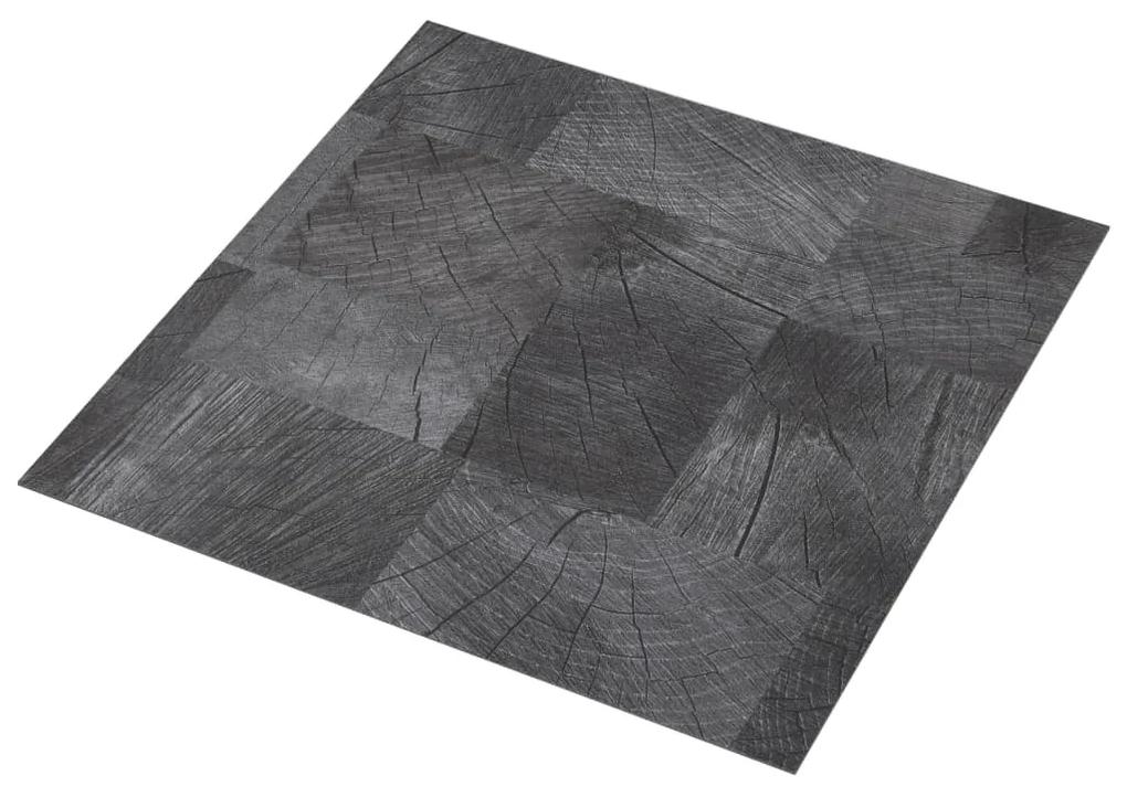 Tábua de soalho PVC 5,11 m² autoadesiva estrutura madeira cinza