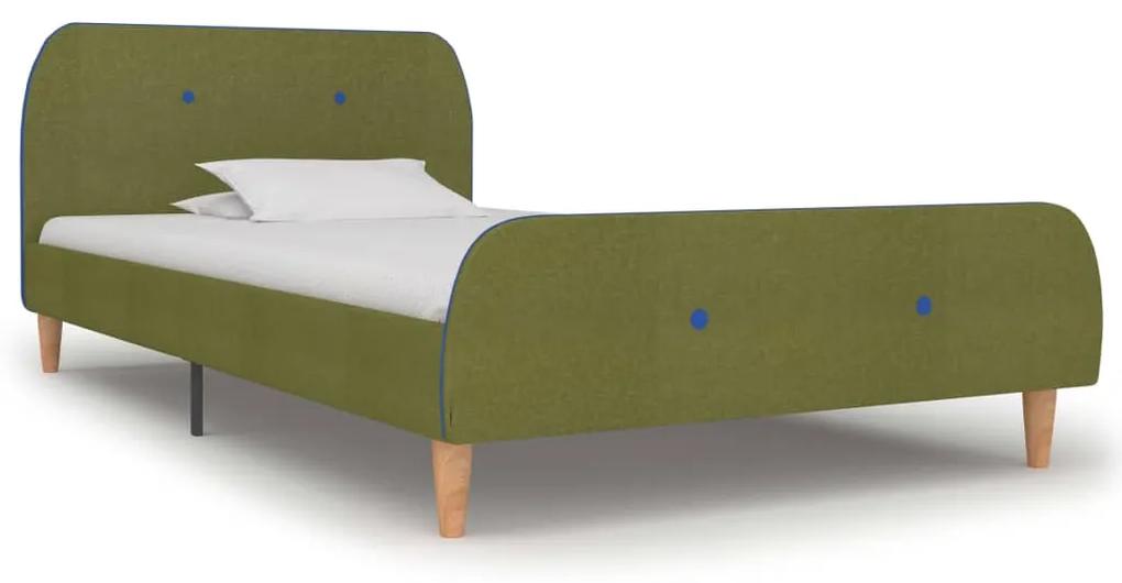 280931 vidaXL Estrutura de cama 90x200 cm tecido verde