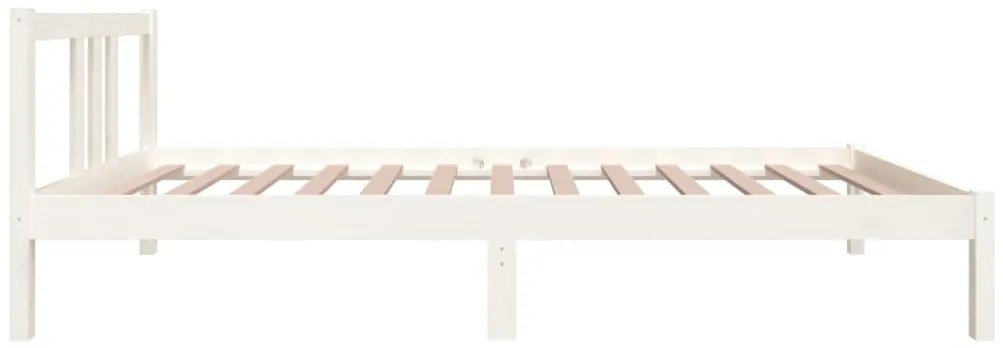 Estrutura de cama 90x200 cm madeira maciça branco